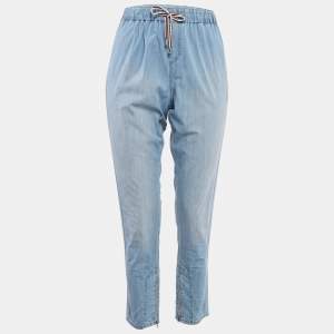 Gucci Blue Faded Denim Jogger Pants M