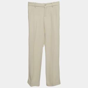 Gucci Cream Crepe Flared Trousers M
