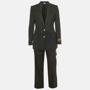 Pre Owned Gucci Black Viscose Pantsuit S
