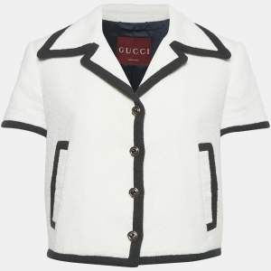 Gucci Off -White Tweed Short Sleeve Jacket S