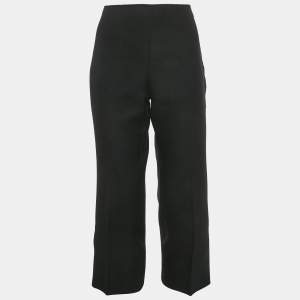 Pre Owned Gucci Black Viscose Pleat Front Trousers M 