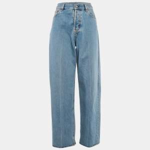 Pre Owned Gucci Blue Denim Straight-Leg Jeans M Waist 29"