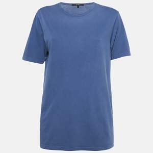 Pre Owned Gucci Blue Jersey Crewneck T-Shirt L