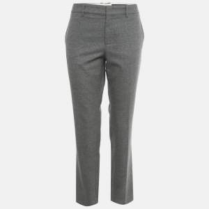 Pre Owned Gucci Grey Wool Slim Fit Trousers M
