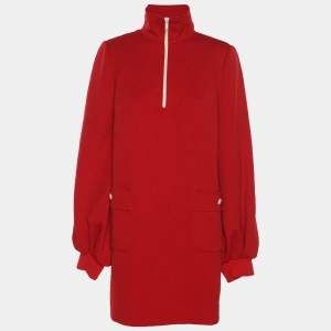 مملوكة مسبقًا Gucci Red GG Monogram Jersey Mini Dress S
