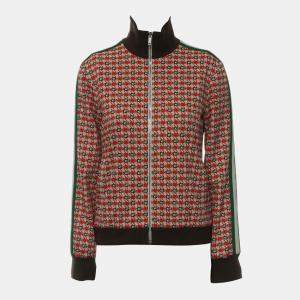 Pre Owned Gucci G Geometric Jacquard Zip-Up Jacket