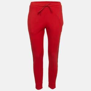 Pre Owned Gucci Red Jersey Track Pants S