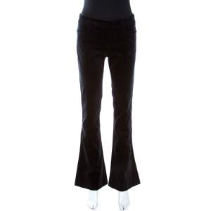 Gucci Navy Blue Velvet Flared Pants S 