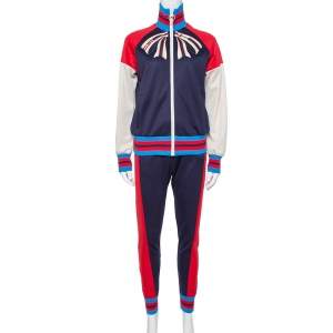 Gucci Navy Blue Cotton Guccify Yourself Printed Tracksuit XS