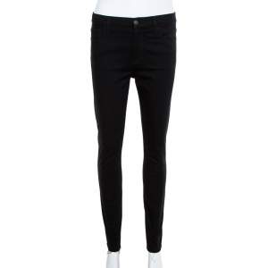 Pre Owned Gucci Black Denim Panther Applique Detail Skinny Fit Jeans M