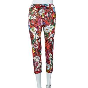 Pre Owned Gucci Multicolor Flora Printed Knit Joggers S