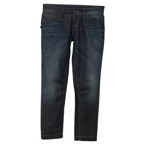 Gucci Blue Faded Effect Denim Legging Jeans S
