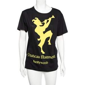 Gucci Black Chateau Marmont Printed Cotton Short Sleeve T-Shirt S