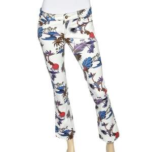 Gucci Off - White Tropical Printed Cotton Twill Pants S