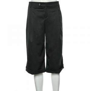 Gucci Black Wool Cropped Culottes L