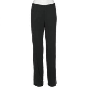 Pre Owned Gucci Black Wool Straight Leg Pants M