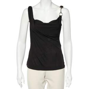 Gucci Brown Jersey Shoulder Trim Detail Tank Top M