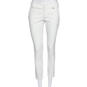 Pre Owned Gucci White Cotton Blend Tapered Leg Pants M