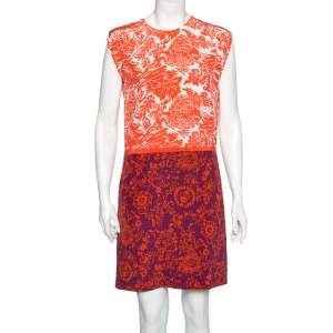Gucci Multicolor Floral Printed Back Slit Detail Sleeveless Dress M