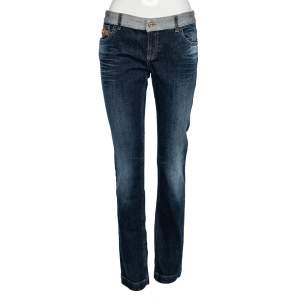 Pre Owned Gucci Blue Denim Horsebit Detailed Jeans M 