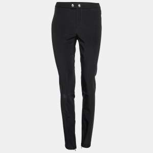 Pre Owned Gucci Black Crepe Zipped Hem Detail Slim Fit Pants M