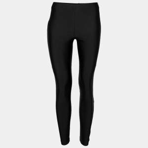 Pre Owned Gucci Black Jersey Stripe Leggings XXS