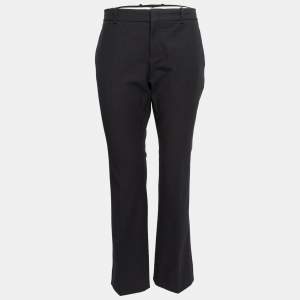 Pre Owned Gucci Black Cotton Stretch Tailored Trousers M