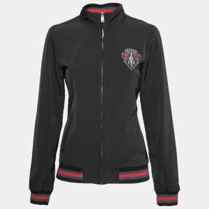 Gucci Equestrian Black Zip Front Jacket M