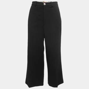 Gucci Black Crepe Tailored Flared Trousers S