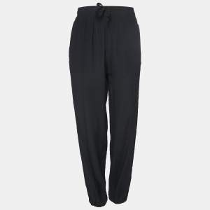 Gucci Black-Purple Silk Side Paneled Jog Pants M