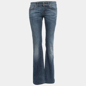Gucci Blue Denim Flared Jeans S Waist 30"
