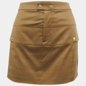 Gucci Brown Cotton Blend Mini Skirt M