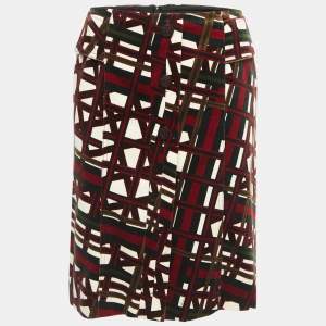 Gucci Multicolor Printed Velvet Knee-Length Skirt S