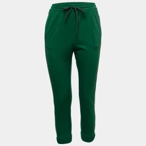Gucci Green Jersey Web Stripe Detail Track Pants XS