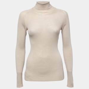 Gucci Beige Merino Wool Turtleneck Pullover M