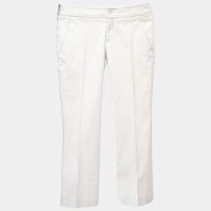 Gucci Off White Cotton Trousers S