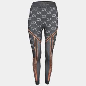 Gucci Black GG  Jacquard Jersey Leggings S
