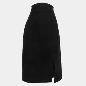 Gucci Black Wool Blend Midi Skirt M