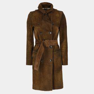 Gucci  Women's Leather Raincoat - Brown - XS