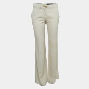 Gucci Light Beige Wool Blend Formal Trouser S