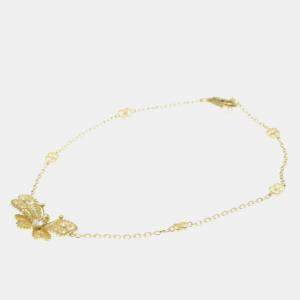 Gucci 18K Yellow Gold Diamond Butterfly Diamond Bracelet