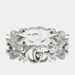 Gucci Flora 18K White Gold Diamond Ring 