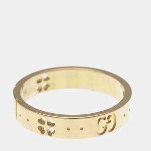مملوكة مسبقًا Gucci Icon Clover Ring Pink Gold 18K Fashion No Stone Band Ring Pink Gold