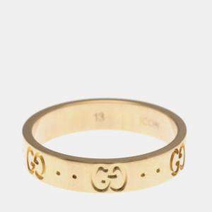 Pre Owned Gucci 18K Pink Gold Fashion Band Ring EU 53