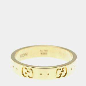 مملوكة مسبقًا Gucci Icon 18K Yellow Gold Fashion Band Ring EU 55