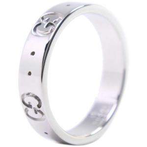 Gucci 18K White Gold Icon Ring Size EU 50.5