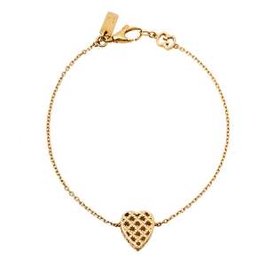 Gucci Diamantissima 18K Yellow Gold Heart Bracelet 