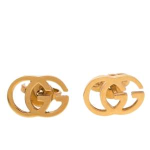 Gucci 18K Yellow Gold GG Tissue Stud Earrings