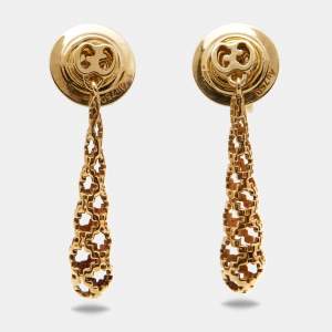 Gucci Diamantissima 18K Rose Gold Drop Earrings