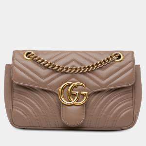 Pre Owned Gucci Small GG Marmont Matelasse Crossbody Bag